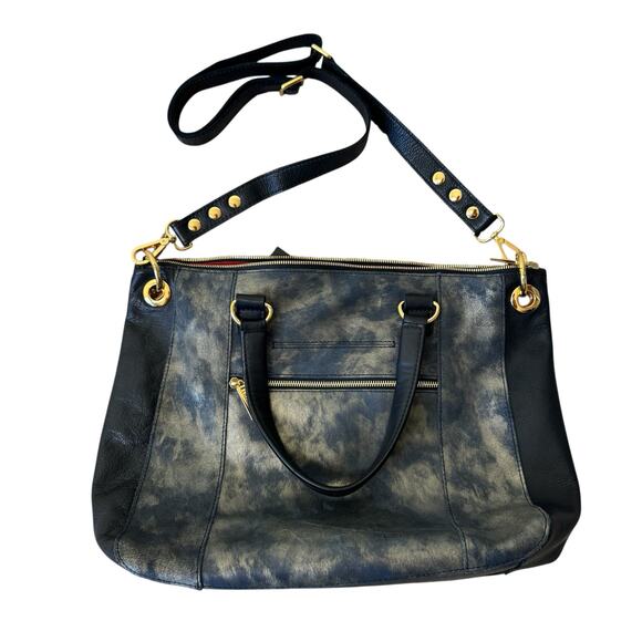 HAMMITT Los Angeles Daniel Black Cappuccino Handbag Studded Shoulder Strap - Picture 1 of 10